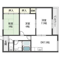 フロリアート枚方A棟の物件間取画像